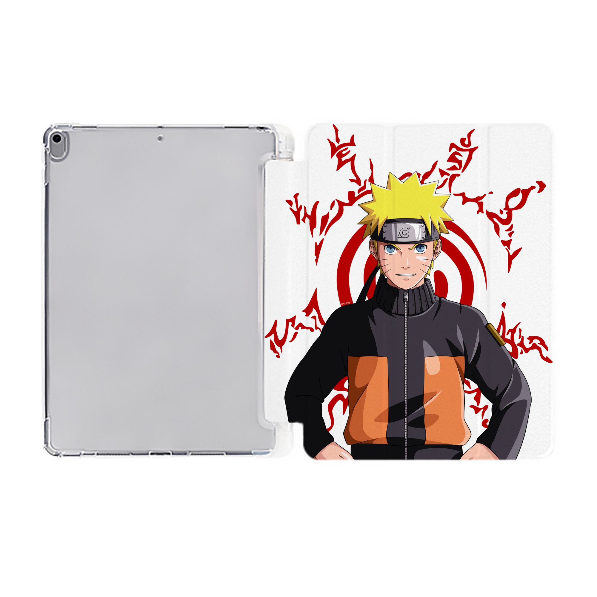 （画像用） NARUTO -ナルト- うずまき ナルト Uzumaki Naruto IPad ケース ペン収納付き 三つ折りスタンド PUレザー×シリコン 対応機種9.5/10.5/10.9インチ